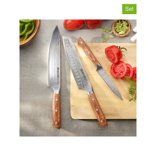 Brandt 3-częściowy zestaw w kolorze jasnobrązowym ze sklepu Limango Polska w kategorii Noże kuchenne - zdjęcie 187727265
