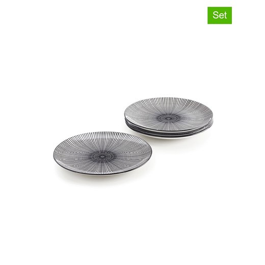 Brandt Talerze obiadowe (4 szt.) w kolorze biało-czarnym - Ø 26,8 cm ze sklepu Limango Polska w kategorii Naczynia - zdjęcie 187727566