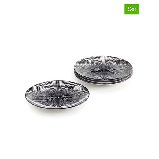 Brandt Talerze deserowe (4 szt.) w kolorze biało-czarnym - Ø 19,2 cm ze sklepu Limango Polska w kategorii Naczynia - zdjęcie 187727569