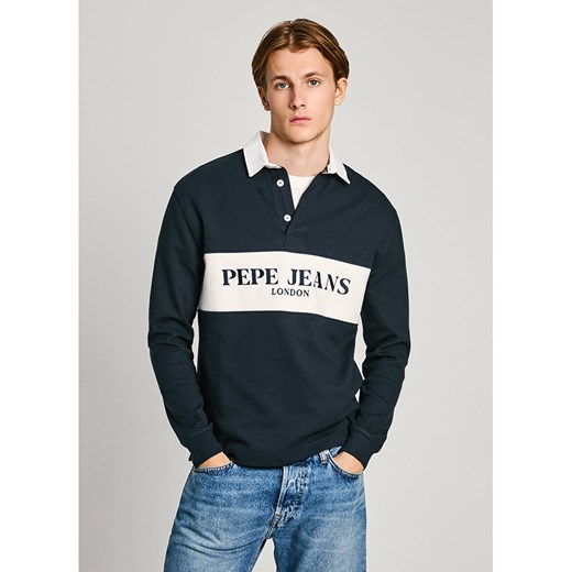 Pepe Jeans Koszulka polo &quot;Joey&quot; w kolorze granatowym ze sklepu Limango Polska w kategorii T-shirty męskie - zdjęcie 187727778