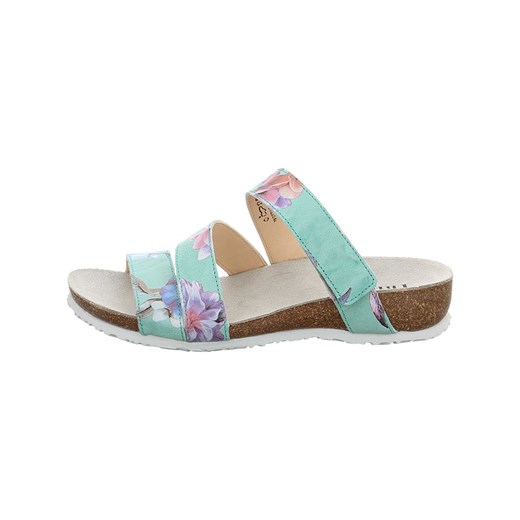 Think! Skórzane klapki w kolorze turkusowym ze sklepu Limango Polska w kategorii Klapki damskie - zdjęcie 187728846