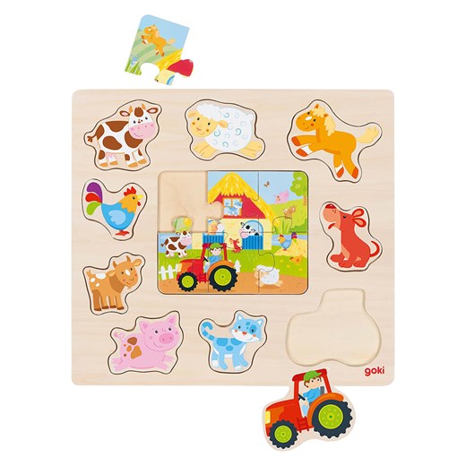 Goki 16-częściowa układanka &quot;Farm animals&quot; - 3+ ze sklepu Limango Polska w kategorii Zabawki - zdjęcie 187730328