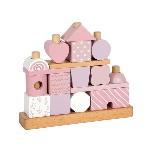 small foot Domek w kolorze jasnoróżowym do układania - 12 m+ Small Foot onesize okazja Limango Polska