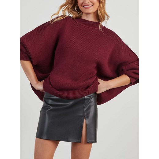 LA Angels Sweter w kolorze bordowym ze sklepu Limango Polska w kategorii Swetry damskie - zdjęcie 187731606