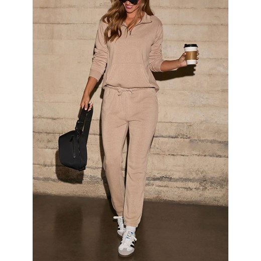 LA Angels Spodnie dresowe w kolorze beżowym ze sklepu Limango Polska w kategorii Spodnie damskie - zdjęcie 187732638