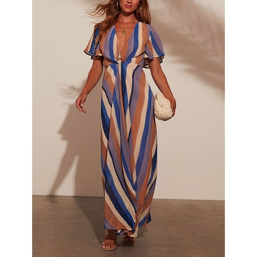 LA Angels Sukienka w kolorze niebiesko-karmelowym ze sklepu Limango Polska w kategorii Sukienki - zdjęcie 187734326