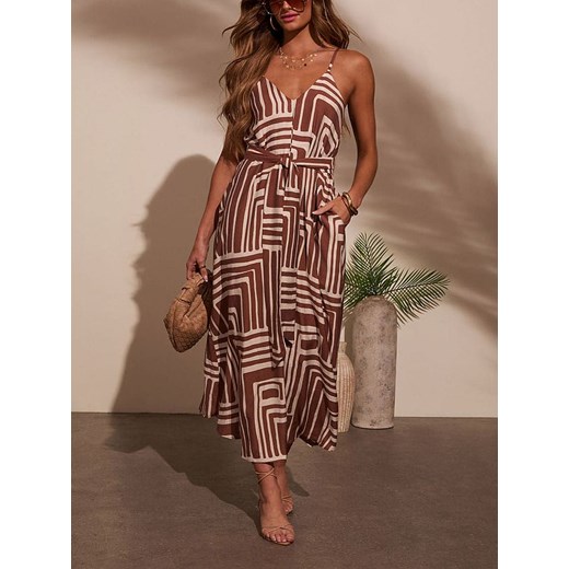 LA Angels Sukienka w kolorze brązowo-kremowym ze sklepu Limango Polska w kategorii Sukienki - zdjęcie 187734358