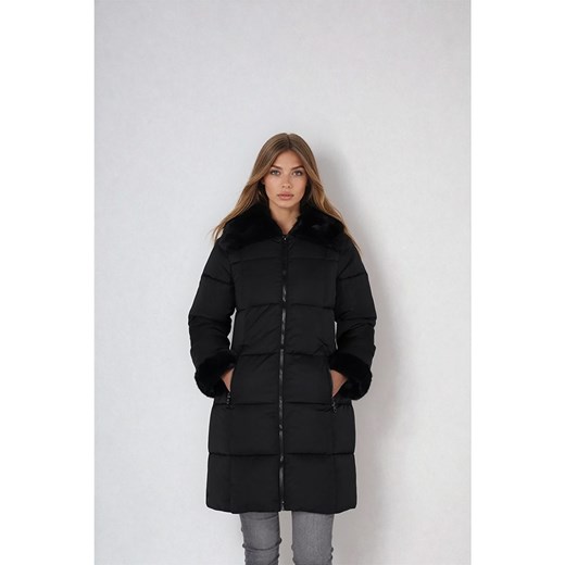 Jessica Simpson Płaszcz zimowy w kolorze czarnym ze sklepu Limango Polska w kategorii Kurtki damskie - zdjęcie 187736267