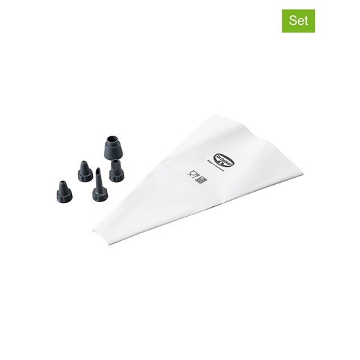 Dr. Oetker Rękaw cukierniczy &quot;Classic&quot; w kolorze biało-szarym - 31 x 18 cm ze sklepu Limango Polska w kategorii Akcesoria do pieczenia - zdjęcie 187738977