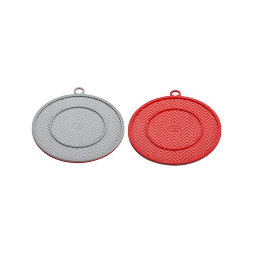 Dr. Oetker Silikonowa podkładka &quot;Flexxible&quot; w kolorze szaro-czerwonym - Ø 18,5 cm ze sklepu Limango Polska w kategorii Akcesoria kuchenne - zdjęcie 187739108