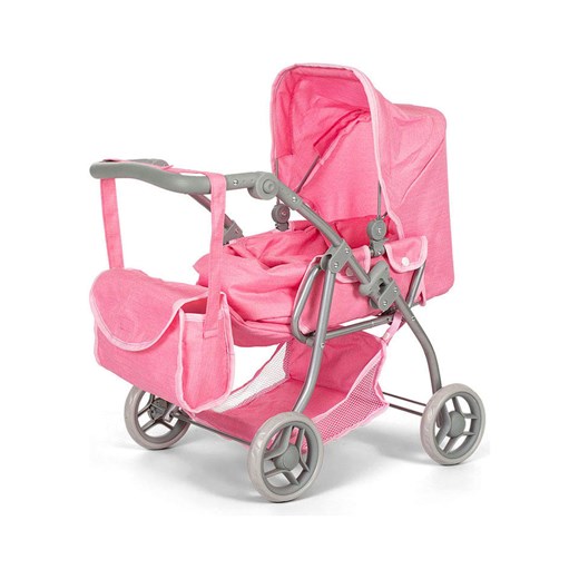 MAMAMEMO Wózek kombi w kolorze jasnoróżowym dla lalek - 3+ ze sklepu Limango Polska w kategorii Zabawki - zdjęcie 187739597