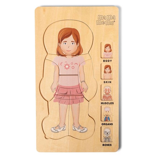 MAMAMEMO Puzzle z obrazkiem ciała &quot;Dziewczynka&quot; - 3+ ze sklepu Limango Polska w kategorii Puzzle - zdjęcie 187739606