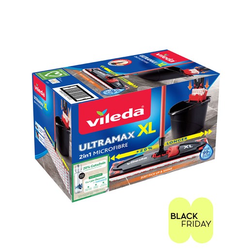 Vileda Zestaw &quot;Ultramax XL Universal&quot; w kolorze czarno-czerwonym do mycia podłóg ze sklepu Limango Polska w kategorii Akcesoria kuchenne - zdjęcie 187740858