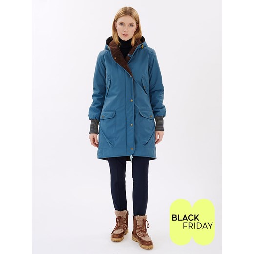 finside Dwustronna kurtka zimowa &quot;Suomukka&quot; w kolorze niebiesko-brązowym ze sklepu Limango Polska w kategorii Kurtki damskie - zdjęcie 187740946