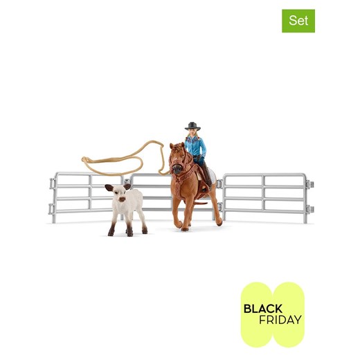 Schleich 9-częściowy zestaw &quot;Team Roping with Cowgirl&quot; do zabawy - 3+ ze sklepu Limango Polska w kategorii Zabawki - zdjęcie 187740959