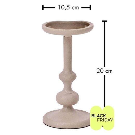 FYNCH-HATTON Świecznik &quot;Kobe&quot; w kolorze beżowym - wys. 20 x Ø 10,5 cm ze sklepu Limango Polska w kategorii Świeczniki - zdjęcie 187741125