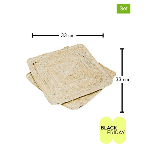 FYNCH-HATTON Podkładki stołowe (4 szt.) &quot;Utamu&quot; w kolorze beżowym - 33 x 33 cm ze sklepu Limango Polska w kategorii Podkładki na stół - zdjęcie 187741129