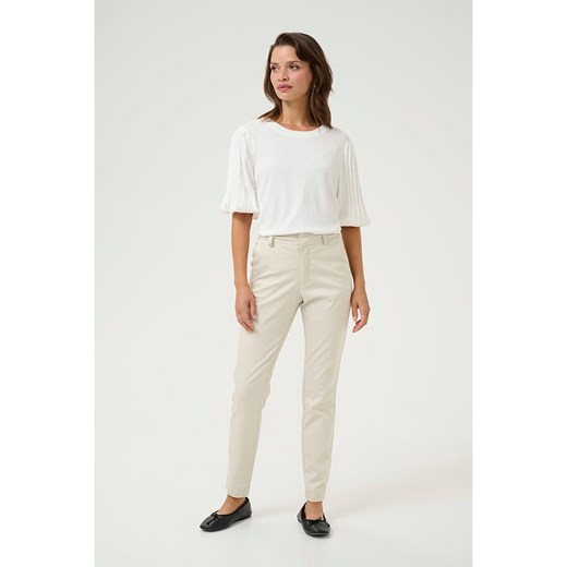 Kaffe Spodnie chino w kolorze kremowym ze sklepu Limango Polska w kategorii Spodnie damskie - zdjęcie 187741356