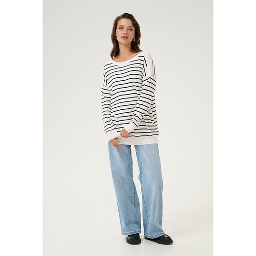 Kaffe Sweter &quot;Lizza&quot; w kolorze biało-czarnym ze sklepu Limango Polska w kategorii Swetry damskie - zdjęcie 187741367