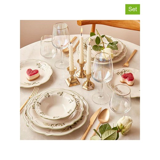 BELLA MAISON 24-częściowy zestaw &quot;Julia&quot; w kolorze zielono-białym ze sklepu Limango Polska w kategorii Naczynia - zdjęcie 187743128