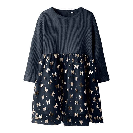 name it Sukienka &quot;Rosally&quot; w kolorze granatowym ze sklepu Limango Polska w kategorii Sukienki dziewczęce - zdjęcie 187744519