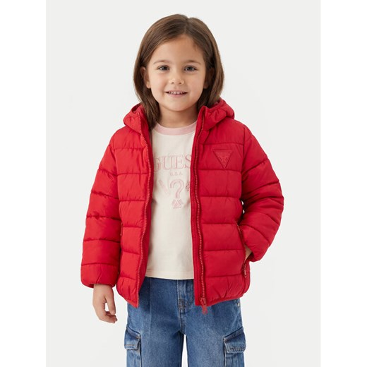 Guess Kurtka puchowa H4BT03 WCFM0 Czerwony Regular Fit ze sklepu MODIVO w kategorii Kurtki dziewczęce - zdjęcie 187745317