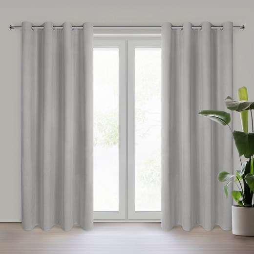 ZASŁONA GOTOWA NITA 140 X 250 CM STALOWY ze sklepu lenaodniemowlakadoszkolniaka.pl w kategorii Zasłony - zdjęcie 187746035