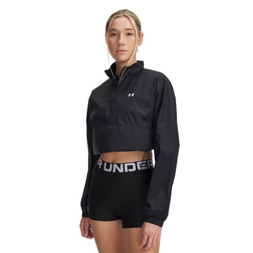 Damska kurtka treningowa Under Armour UA Rival Woven HZ Anorak - czarna ze sklepu Sportstylestory.com w kategorii Kurtki damskie - zdjęcie 187746466