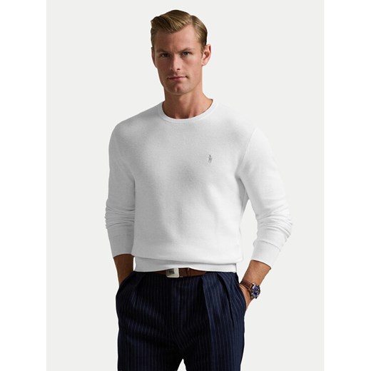 Polo Ralph Lauren Sweter 710918163504 Biały Regular Fit ze sklepu MODIVO w kategorii Swetry męskie - zdjęcie 187747919