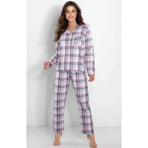 Piżama damska rozpinana You &amp; Me, Kolor szaro-różowy, Rozmiar M, Momenti per me ze sklepu Primodo w kategorii Piżamy damskie - zdjęcie 187748388