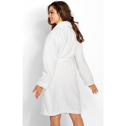 Szlafrok damski ciepły Delicate, Kolor ecru, Rozmiar S, Momenti per me ze sklepu Primodo w kategorii Szlafroki damskie - zdjęcie 187748406