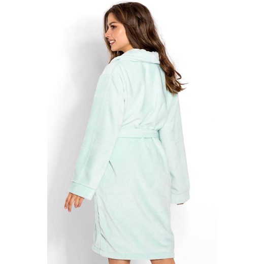 Szlafrok damski ciepły Fiona, Kolor miętowy, Rozmiar S, Momenti per me ze sklepu Primodo w kategorii Szlafroki damskie - zdjęcie 187748418