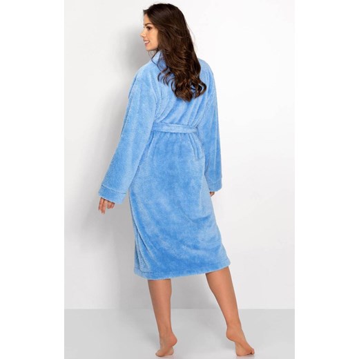 Ciepły szlafrok damski Laguna, Kolor niebieski, Rozmiar S, Momenti per me ze sklepu Primodo w kategorii Szlafroki damskie - zdjęcie 187748438