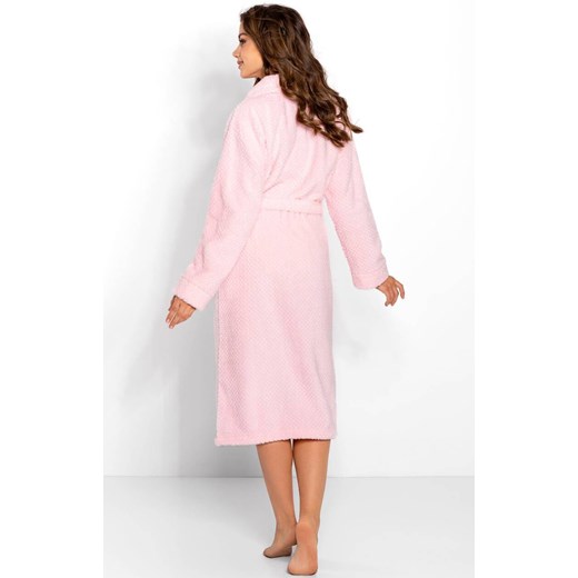 Elegancki szlafrok damski długi Rosie Long, Kolor różowy, Rozmiar 3XL, Momenti per me ze sklepu Primodo w kategorii Szlafroki damskie - zdjęcie 187748455