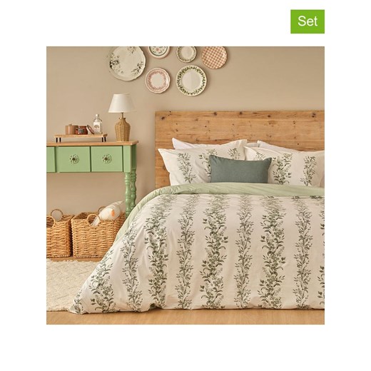 BELLA MAISON 3-częściowy komplet pościeli renforcé &quot;Julia&quot; w kolorze zielonym ze sklepu Limango Polska w kategorii Pościele - zdjęcie 187748536