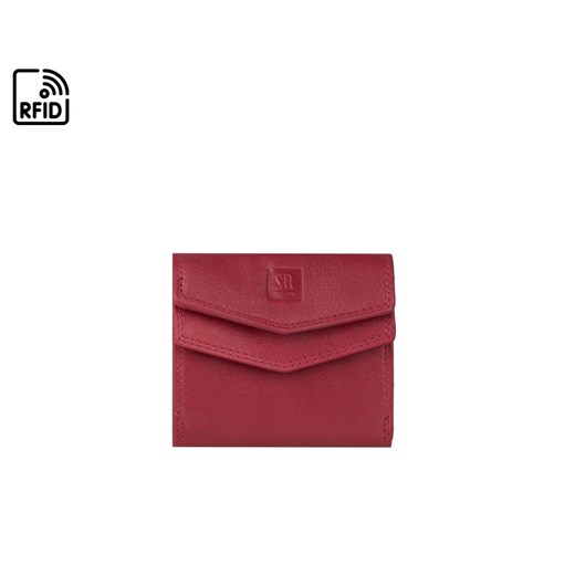 Czerwony portfel skórzany  IZA ze sklepu Słoń Torbalski w kategorii Portfele damskie - zdjęcie 187750045