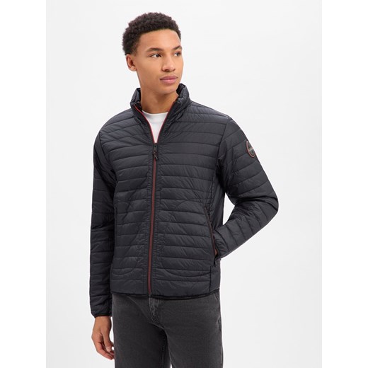 Napapijri Pikowana kurtka męska - Amiata Mężczyźni Sztuczne włókno czarny jednolity ze sklepu vangraaf w kategorii Kurtki męskie - zdjęcie 187750089