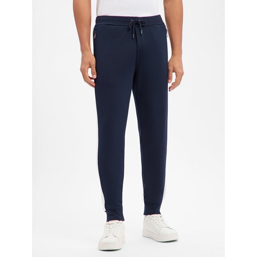 Polo Ralph Lauren Męskie spodnie do biegania Mężczyźni Bawełna granatowy jednolity ze sklepu vangraaf w kategorii Spodnie męskie - zdjęcie 187750107