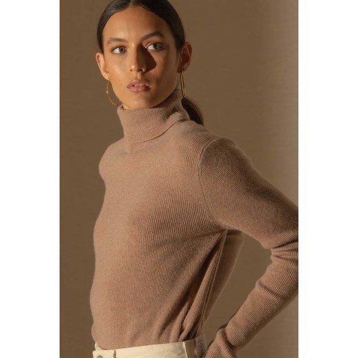 Perfect Cashmere Kaszmirowy sweter &quot;Elly&quot; w kolorze jasnobrązowym Perfect Cashmere XL okazja Limango Polska