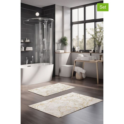 Mijolnir Dywaniki łazienkowe (2 szt.) w kolorze złoto-białym ze sklepu Limango Polska w kategorii Akcesoria łazienkowe - zdjęcie 187752096