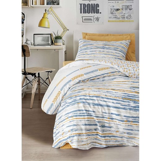Mijolnir Komplet pościeli renforcé &quot;Dashon&quot; w kolorze biało-niebiesko-żółtym ze sklepu Limango Polska w kategorii Pościele - zdjęcie 187752116