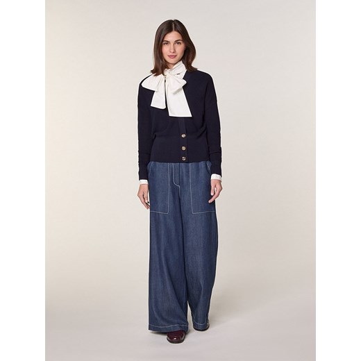 Rodier Wełniany kardigan w kolorze granatowym ze sklepu Limango Polska w kategorii Swetry damskie - zdjęcie 187752658