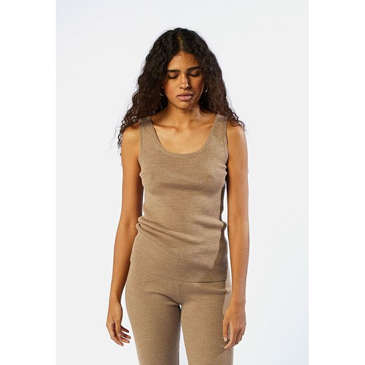 Rodier Wełniany top w kolorze jasnobrązowym Rodier XL promocyjna cena Limango Polska