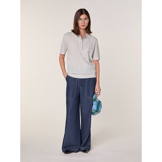 Rodier Wełniana koszulka w kolorze szarym ze sklepu Limango Polska w kategorii Bluzki damskie - zdjęcie 187752728