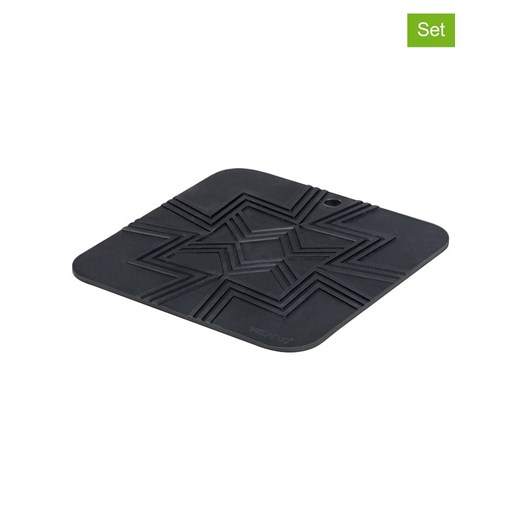 Wenko Podkładki (2 szt.) &quot;Wesi&quot; w kolorze czarnym pod garnki - 16 x 16 cm ze sklepu Limango Polska w kategorii Akcesoria kuchenne - zdjęcie 187753547