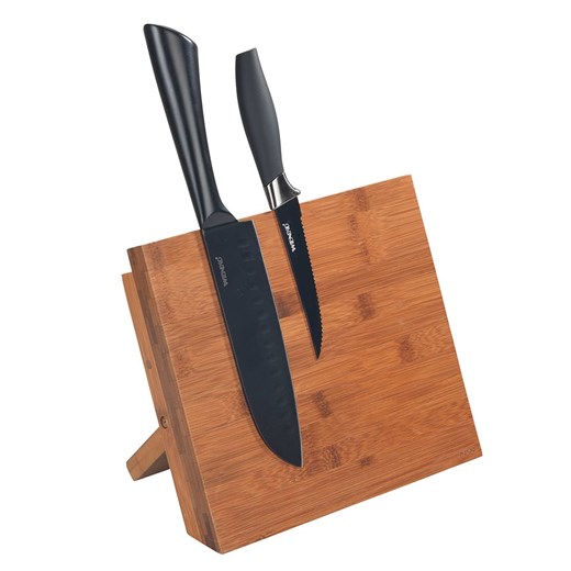 Wenko Stojak magnetyczny w kolorze jasnobrązowym na noże - 21 x 23,5 cm ze sklepu Limango Polska w kategorii Noże kuchenne - zdjęcie 187753617