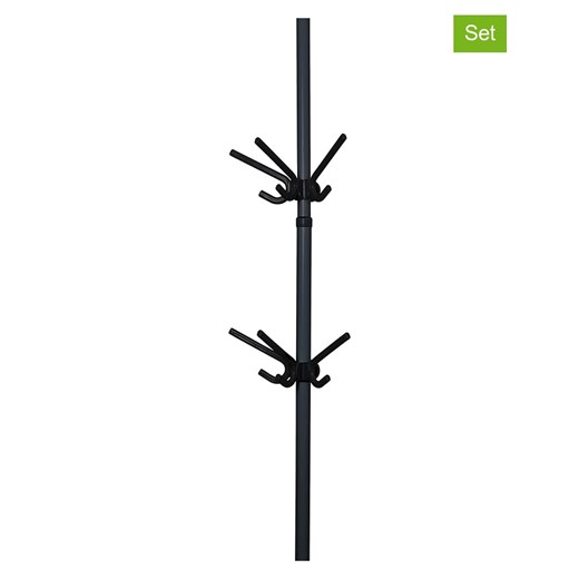 Wenko Wieszaki (2 szt.) &quot;Herkules&quot; w kolorze czarnym - 29 x 12,5 x 15 cm ze sklepu Limango Polska w kategorii Szafy - zdjęcie 187754126