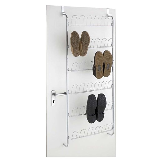 Wenko Regał w kolorze srebrnym na buty - 59 x 151 x 14 cm Wenko onesize okazyjna cena Limango Polska