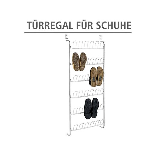 Wenko Regał w kolorze srebrnym na buty - 59 x 151 x 14 cm Wenko onesize wyprzedaż Limango Polska