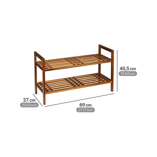 Wenko Regał w kolorze brązowym na buty - 69 x 40,6 x 27 cm Wenko onesize promocyjna cena Limango Polska